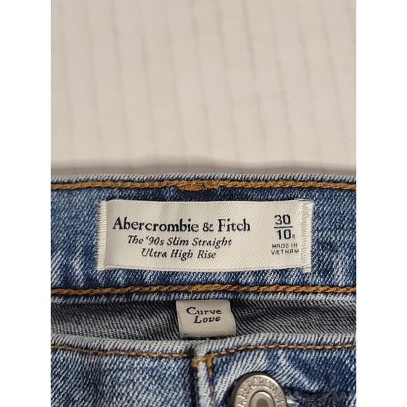 Abercrombie & Fitch Jeans Womens 30 Curve Love 90s Slim Straight Ultra High Rise - Picture 5 of 9